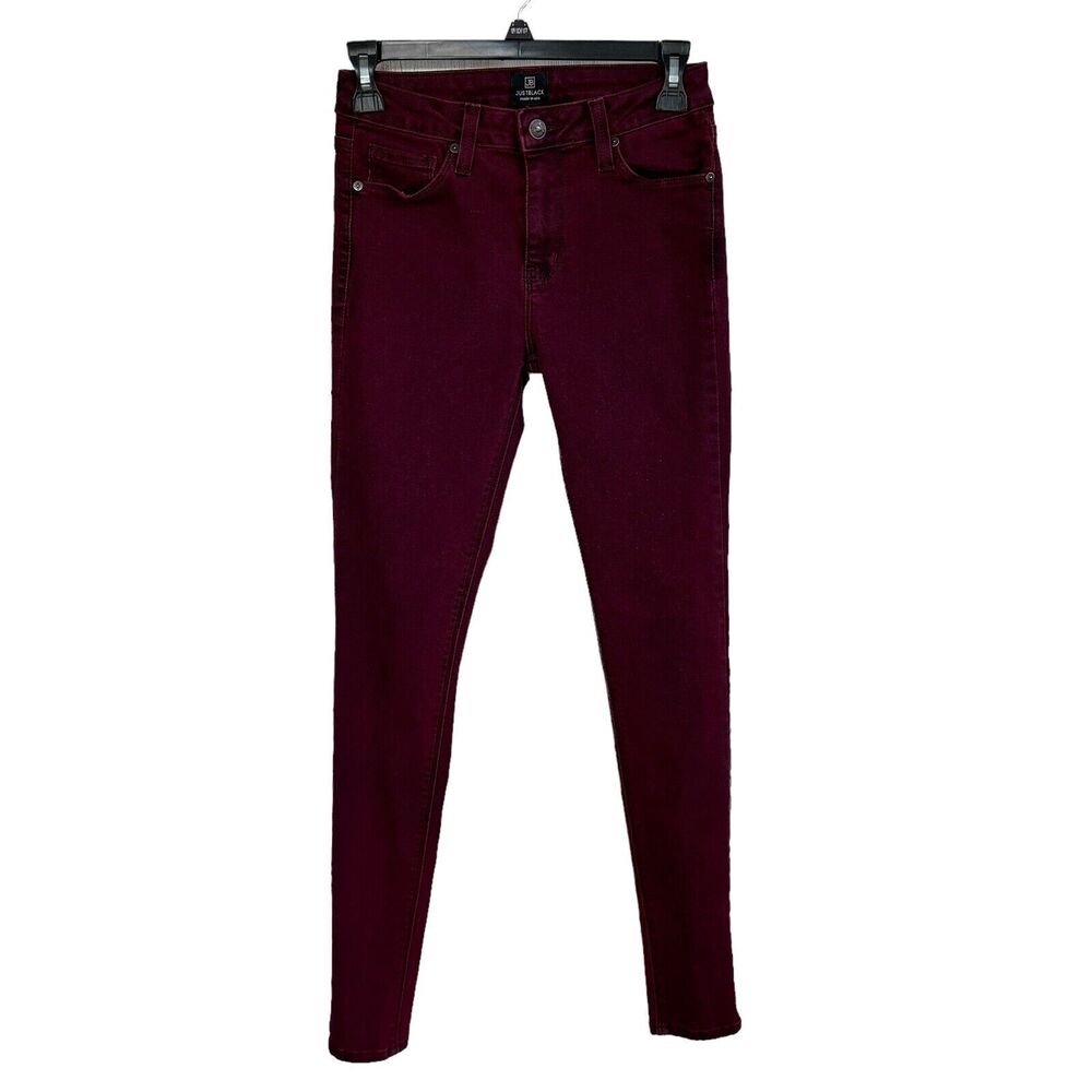 Just Black SZ 26 Skinny Jeggings Jeans Mid-Rise Stretch Zip-Fly Purple Wash